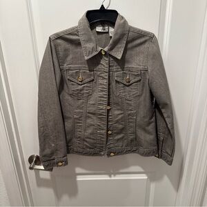 Chico's Stone Gray Denim Jacket